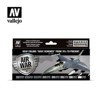 Набор акриловых красок для аэрографа Model Air &laquo;Серые Схемы&raquo; USAF от 70-х годов до Сегодня (USAF colors &ldquo;Grey Schemes&rdquo; from 70's to present) 8 шт VAL 71156 VAL 71156 фото