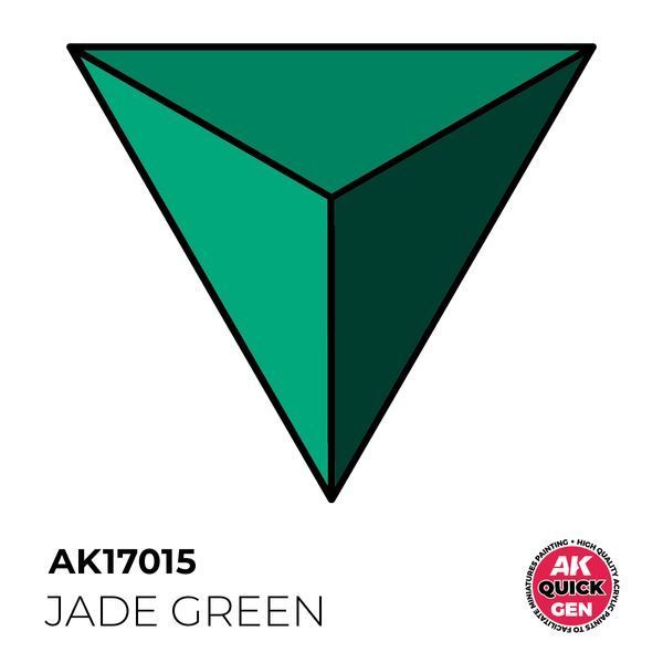 Акриловая краска JADE GREEN / Нефритовый зеленый QUICK GEN COLOR AK-interactive AK 17015 AK17015 фото