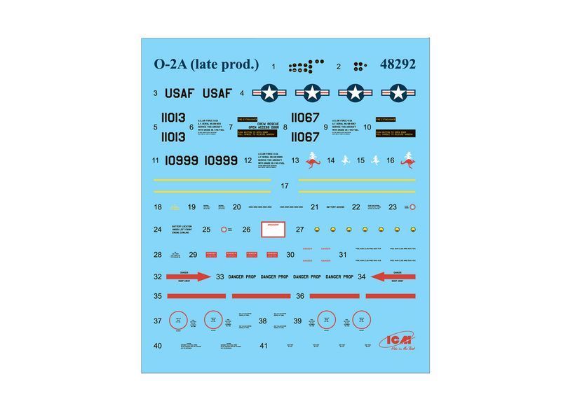 Сборная модель ICM 1/48 O-2A позднего производства, Американский самолет-разведчик 48292 ICM48292 фото