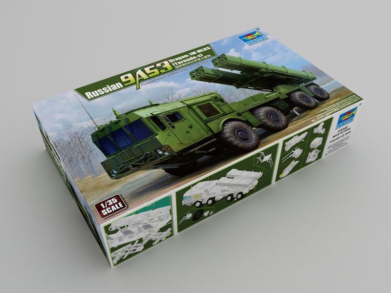 Реактивная система залпового огня 1/35 9А53 (9К512 &laquo;Ураган-1М&raquo;) Trumpeter 01068 , сборная модель рсзо TR01068 фото