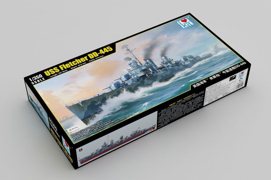 Американський есмінець 1/350 USS Fletcher DD-445 I Love Kit 65309 , збірна модель Флетчер ILK65309 фото