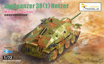 Немецкий истребитель танков 1/72 Jagdpanzer 38(t) Hetzer Vespid Models VS720023 , сборная модель пт-сау Веспид VS720023 фото