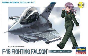 Збірна модель 1/EGG американський надзвуковий винищувач Egg Plane F-16 Fighting Falcon Hasegawa 60103 HS60103 фото