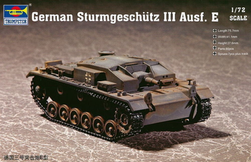 Німецький винищувач танків 1/72 Sturmgesch&uuml;tz III Ausf. E Trumpeter 07258 , збірна модель штуг Трумпетер TR07258 фото