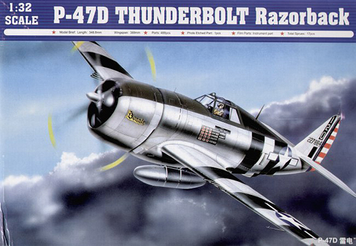 Американский истребитель 1/32 Republic P-47D "Razorback" Trumpeter 02262 , сборная модель Разорбек Трумпетер TR02262 фото
