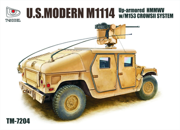 Американський позашляховик 1/72 M1114 HMMWV M153 Crows II T-Model TM7204 , збірна модель позашляховик Хамві TML-TM7204 фото
