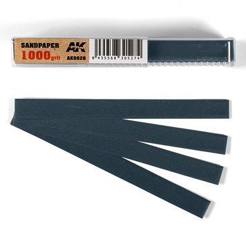 Высокоякісний вологий наждачний папір 1000 гріт (Wet Sandpaper 1000 Grit X 50 Units) AK-Interactive AK9026 AK9026 фото
