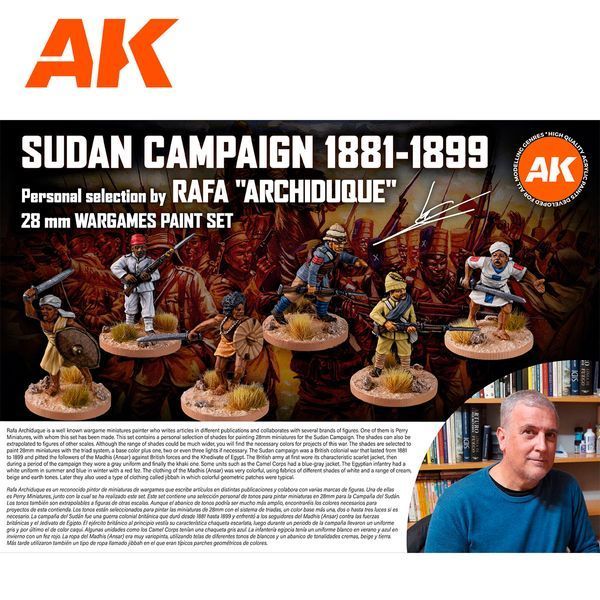 Набір акрилових фарб Sudan Campaign 1881-1899 - Signature Set By Rafa "Archiduque" 18 шт AK-Interactive AK11773 AK11773 фото