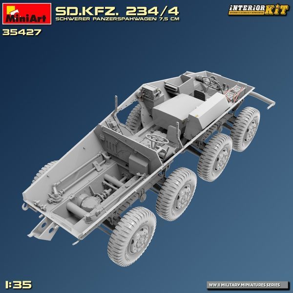 Німецький протитанковий бронеавтомобіль 1/35 Sd.Kfz.234/4 з 75-мм гарматою PaK.40 L/46 MiniArt 35427 MA35427 фото