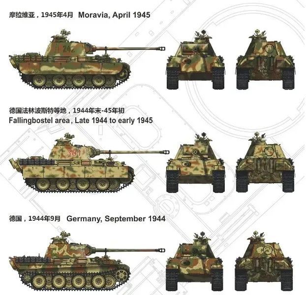 Німецький танк 1/72 Пантера (Pz.Kpfw.V Panther Ausf.G With FG1250) Vespid VS720008 , збірна модель танку VS720008 фото