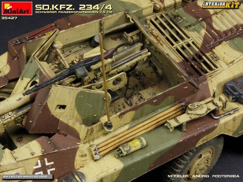 Німецький протитанковий бронеавтомобіль 1/35 Sd.Kfz.234/4 з 75-мм гарматою PaK.40 L/46 MiniArt 35427 MA35427 фото