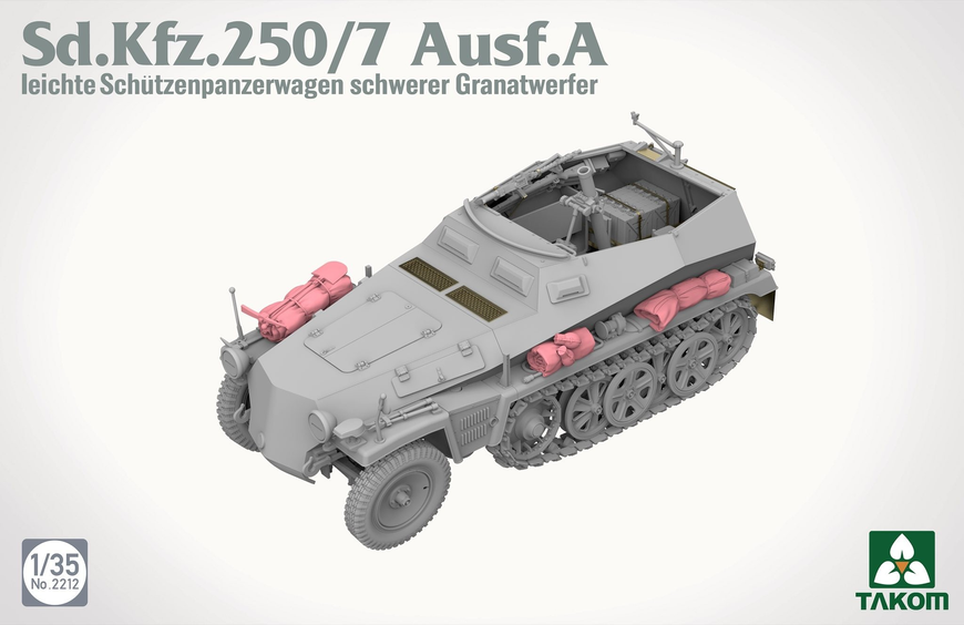 Німецький мінометний бронетранспортер 1/35 Sd.Kfz.250/7 Ausf.A Takom 2212 , збірна модель бтр Sd.Kfz.250 Таком TK2212 фото