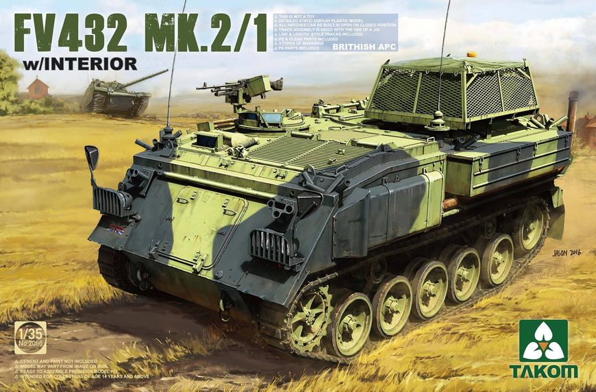 Збірна модель Бронетранспортер 1/35 British APC FV432 Mk.2/1 Takom 2066 2066 фото