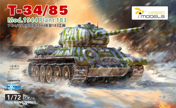 Советский средний танк 1/72 Т-34/85 мод. 1944 Завод №183 Vespid Models VS720030 , сборная модель Веспид VS720030 фото