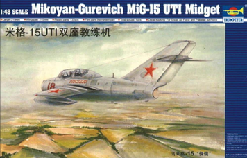 Советский истребитель 1/48 МиГ-15УТИ Midget Trumpeter 02805 , сборная модель истребитель Микоян Трумпетер TR02805 фото