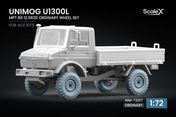 Набор колес 1/72 MPT 80 12.5R20 для Unimog U1300L (ACE) Scale X WM-72017 , набор деталировки Унимог Скейл Х WM-72017 фото