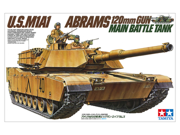 Американский основной боевой танк 1/35 M1A1 Abrams 120mm Gun Tamiya 35156 , сборная модель танк Абрамс Тамия TAM35156 фото