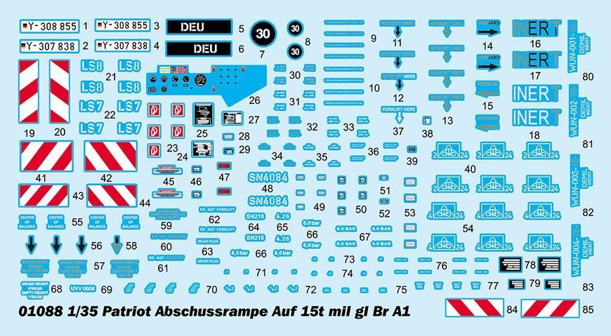 Сборная модель 1/35 немецкий ЗРК Патриот на базе MAN (Patriot Abschussrampe Auf 15t mil gl Br A1) Trumpeter 01088 TR01088 фото
