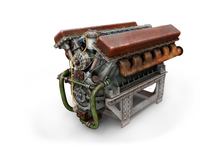Советский двигатель 1/35 для Т-34 (T-34 Engine (V-2-34) & Transmission Set) MiniArt 35205 , двигатель Миниарт MA35205 фото