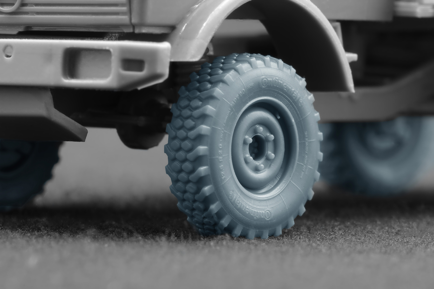 Набор колес 1/72 MPT 80 12.5R20 для Unimog U1300L (ACE) Scale X WM-72017 , набор деталировки Унимог Скейл Х WM-72017 фото