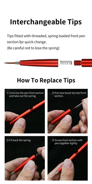 Тонкі пензлі-насадки &Oslash;0.7 х 7 мм (Brush Tips for AT-FB Aluminum Shank) Dspiae FBT-4.0 FBT-4.0 фото