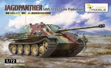 Немецкая ПТ-САУ 1/72 Ягдпантера (Sdkfz.173 Jagdpanther G1 Late Production) Vespid VS720010, сборная модель VS720010 фото