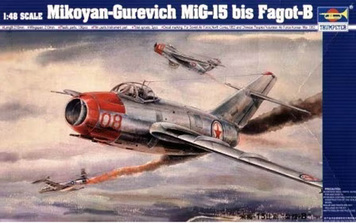 Советский истребитель 1/48 МиГ-15бис Fagot-B Trumpeter 02806 , сборная модель истребитель Микоян Трумпетер TR02806 фото