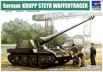 Німецький експериментальний винищувач танків 1/35 Krupp-Steyr Waffentr&auml;ger PaK 43 8,8cm Trumpeter 01598 TR01598 фото