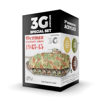 Набір акрилових фарб Німецький Стандарт 44-45 Комбо 3G (German Standard 44-45 Combo 3G) 3 шт AK-Interactive AK11664 AK11664 фото