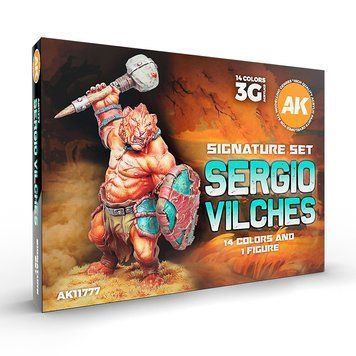 Набір акрилових фарб Signature Set Sergio Vilches Set (Miniature Shimbarashe-Yedharo Model Included) 14 шт. 14 шт AK-Interactive AK11777 AK11777 фото