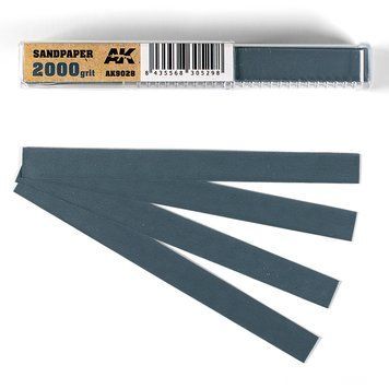 Высокоякісний вологий наждачний папір 2000 гріт (Wet Sandpaper 2000 Grit X 50 Units) AK-Interactive AK9028 AK9028 фото