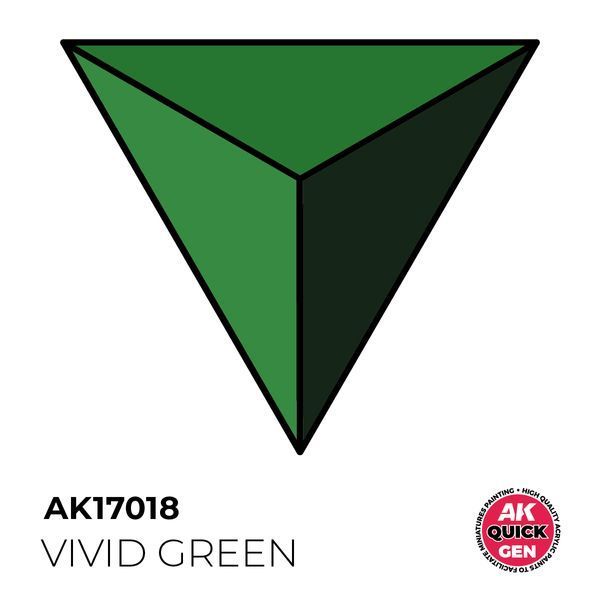 Акриловая краска VIVID GREEN / Ярко зеленый QUICK GEN COLOR AK-interactive AK 17018 AK17018 фото