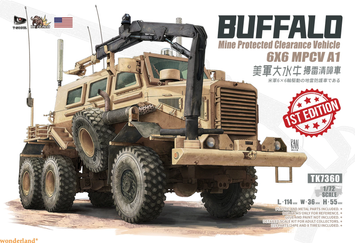 Американська протимінна інженерна машина 1/72 Buffalo 6X6 MPCV A1 (1st edition) T-Model TK7360-1st TML-TK7360-1st фото