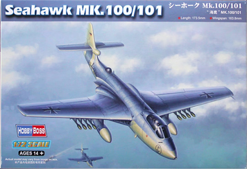 Британський винищувач 1/72 Hawker Sea Hawk Mk.100/101 HobbyBoss 87252 , збірна модель літак Сі Хоук Хобібос HB87252 фото