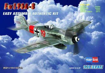 Збірна модель 1/72 німецький винищувач Fw190A-8 HobbyBoss HB80244 HB80244 фото