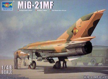 Советский истребитель 1/48 МиГ-21МФ Trumpeter 02863 , сборная модель истребитель Микоян Трумпетер TR02863 фото