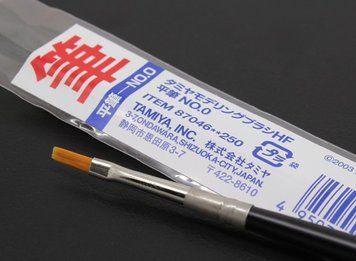 Плоский пензель №0 (Flat Brush No.0) Tamiya Modeling Brush HF 87046 TAM87046 фото