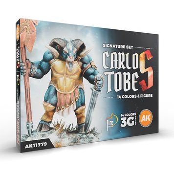 Набір акрилових фарб Signature Set. Carlos Tobes - 14 Colors + Figure 14 шт. 14 шт AK-Interactive AK11779 AK11779 фото