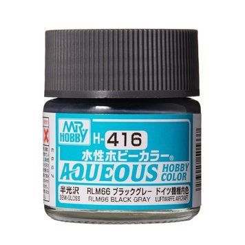Акрилова фарба Aqueous Hobby Colors Чорно-сірий (RLM66 Black Gray) Mr.Hobby H416 H416 фото