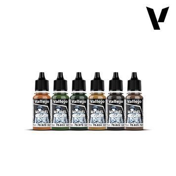 Набір акрилових фарб Model Color Німецька Уніформа Ваффен СС (WWII German Waffen SS) 6 шт VAL 70207 VAL 70207 фото