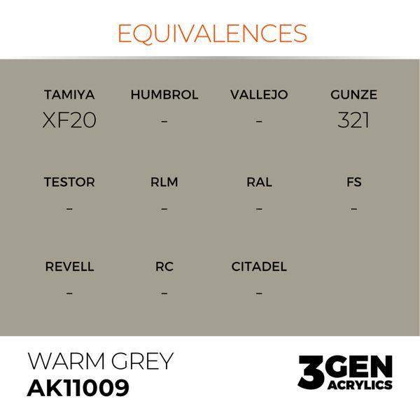 Акриловая краска Теплый серый (Warm Grey) AK-interactive AK11009 AK11009 фото