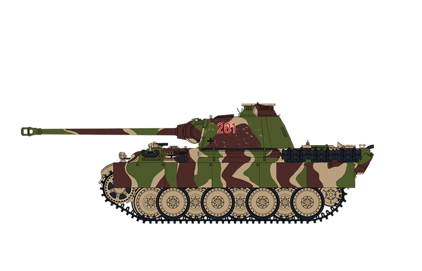 Німецький середній танк 1/35 Panther Ausf.G Early Meng TS-052 , збірна модель танк Пантера Менг TS-052 фото