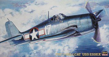 Збірна модель 1/48 американський палубний винищувач F6F-3 Hellcat USS Essex Hasegawa 09134 HS09134 фото