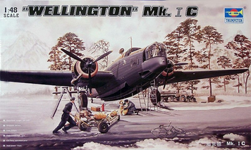 Британский бомбардировщик 1/48 Vickers Wellington Mk.IC Trumpeter 02808 , сборная модель Веллингтон TR02808 фото