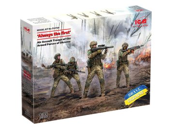 Сборная модель ICM 1/35 "Всегда первые", Десантно-штурмовые войска Вооруженных Сил Украины 4 фигуры 35754 ICM35754 фото