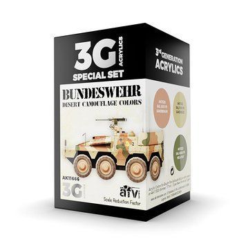 Набір акрилових фарб Пустельні Кольори Бундесверу 3G (Bundeswehr Desert Colors 3G) 3 шт AK-Interactive AK11666 AK11666 фото
