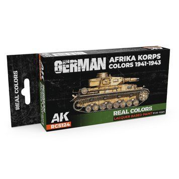 Набор акриловых красок для Африканского корпуса Вермахта 1941-1943 (German Afrika Korps Colors 1941-1943 Set) 6 шт AK-Interactive RCS124 RCS124 фото