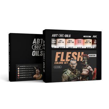 Набір олійних фарб Тілесних Кольорів &ndash; Abt 502 Oils (Flesh Colors Set - Abt 502 Oils) AK-Interactive AKABT301 AKABT301 фото