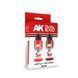 Набір акрилових фарб Червоний 5A Supernova Red & 5B Dirty Red Dual Exo Set 5 AK-Interactive AK1547 AK1547 фото 1