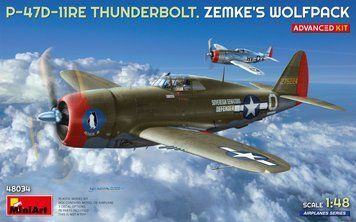 Американський винищувач 1/48 P-47D-11RE Thunderbolt Хуберта Земке (Wolfpack) MiniArt 48034 , збірна модель MA48034 фото